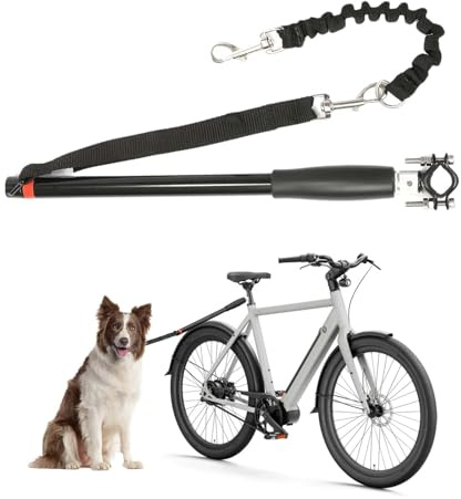 ZHYUAN Laisse pour vélo, Laisse rétractable pour Chien, Laisse Mains Libres pour Chien, Laisse Mains Libres pour vélo, Amovible, équipé d'une clé hexagonale de Montage et d'un Joint en Caoutchouc