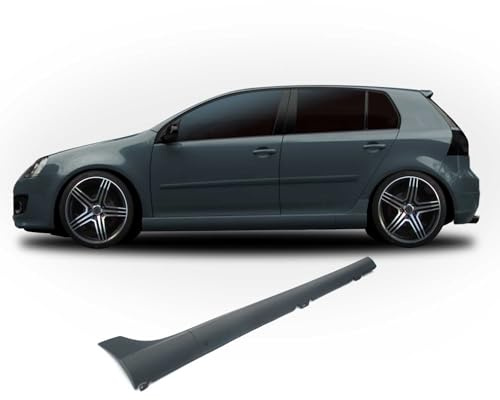 Bas de Caisse Jupe latéral pour Volkswagen Golf 5 4 Portes 2003-2009 ABS Noir 2X