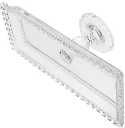 FONDOTIN Plateau de Service Verre Cristal Multifonction Plateau Carré pour Fruits et Collations Design Moderne pour Usage Quotidien et Occasions Spéciales