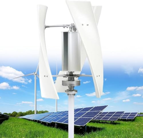 Aerogeneradores Vertical 12V 24V 48V 220V con Controlador de Carga a Prueba Agua 3 aspas para Uso doméstico 16000W 20000W Sin Ruido Aerogenerador Vertical levitación magnética(20000W,24V)