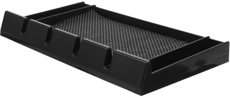 Ipetboom Barber Clipper Organizer Tray with Non-slip Mat Sturdy Hairdressing Tool Holder for Salon Styling Compact Vintage Design for Clippers Combs Scissors Storage and Barbershop