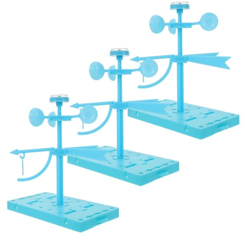 CHICAMPERA 3 Sets DIY Weather Vane Science Experiment Kit for Classroom and Preschool Stem Teaching Aids Outdoor Wind Indicator with Anemometer Function for Cooperative Environmental Learning