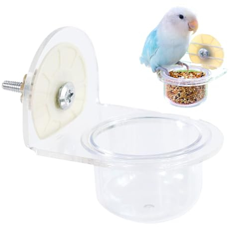 para Pájaros | Platos de Alimentación Desmontables para Aves - Dispensador Transparente De Acrílico para Loros Canarios Periquitos Y Ardillas Fácil De Limpiar para Interior Y Exterior
