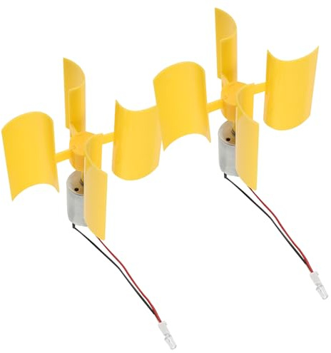 FUNOMOCYA Generador Eólico Miniatura para Experimentos Educativos al Aire Libre, Pequeño Motor Eólico Vertical, Material Resistente y Seguro, Accesorio Portátil para Aprendizaje Científico