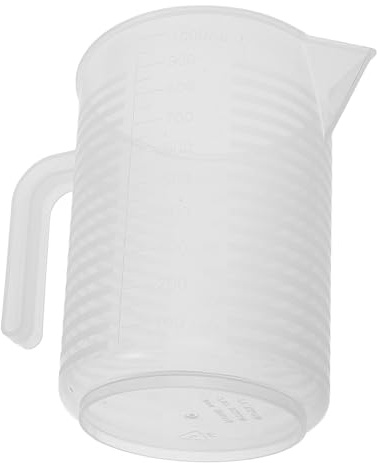 BESPORTBLE Vaso Medidor Plástico Transparente con Tapa Capacidad 1000Ml Taza Medidora Portátil para Líquidos Uso Cocina y Repostería Medidor Reutilizable Práctico Reutilizable