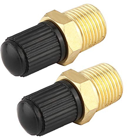 2 Stücke 1/8 zoll Luftkompressor Tank Füllventil, Auto NPT MPT Messing Vernickelt Luftkompressor Tank Füllventile Schrader Popular reifenventil 1/4 adapter