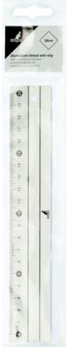 Kangaro lineal 20 cm Aluminium/Gummi silber/schwarz