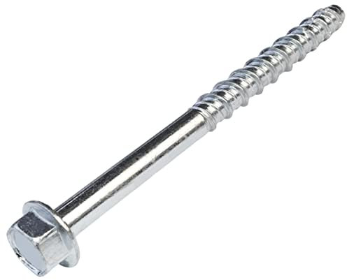 AERZETIX - C57365 - Satz von 5 Betonschrauben mit sechskantkopf mit flansch Ø10x120 mm - direkte befestigung ohne dübel - für sechskantschlüssel 13 mm - aus stahl - für renovierung konstruktion