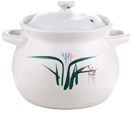Pentola Di Terracotta Per Cucinare, Pentola Di Pietra Giapponese Con Coperchio, Casseruola in Ceramica Hot Pot Bibimbap E Zuppa, Pentola Di Zuppa Di Argilla Per 6-7 Persone,4L