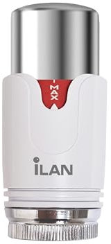 iLAN TRV Thermostatic Radiator Valve, Replacement Head Only, Chrome & White