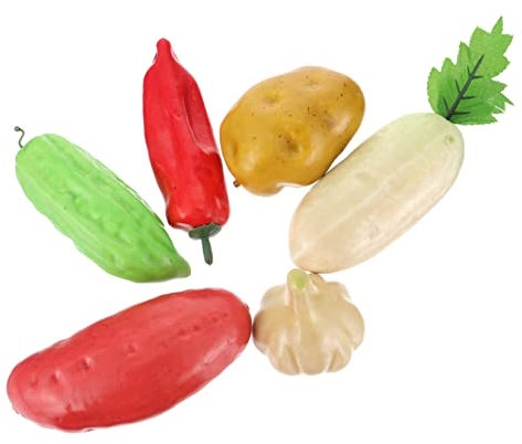 Warmhm 6stücke Teiliges Künstliche Gemüse-Dekorationen Realistische Simulation Gemüse-hängedekoration Für Garten Küche Und Büro Wiederverwendbar Kreativ Stilvolle Wohnaccessoires