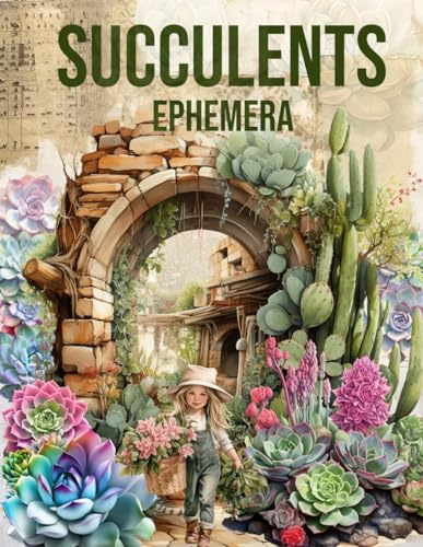 Succulents Ephemera Book: High Quality Images Of Botany and Plants For Paper Crafts, Scrapbooking, Mixed Media, Junk Journals, Collage Art, Artist Trading Cards, and More.