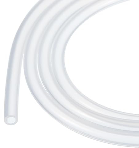 Rebower Tuyau en Silicone Transparent de 5 Mètres, Diamètre Intérieur de 3 mm et Diamètre Extérieur de 4 mm, pour Pompes, Vidange, Irrigation, Brassage, 1/8