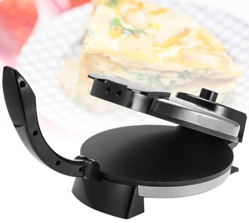 FURLOU Crêpière électrique avec indicateur LED, crêpière instantanée antiadhésive, Machine de Fabrication de Pita, Chauffage Double Face, Nettoyage Facile pour réaliser Facilement des chapati