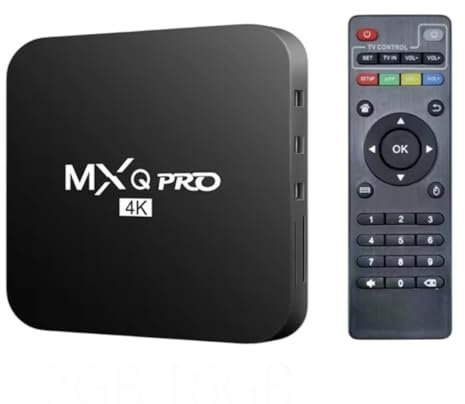 MXQ Pro 5G 4K Android TV 10 Box 1G,2G 8G,16GB Android Smart Box H.265 HD 3D Dual Band 2.4G/5G WiFi Quad Core Home Media Player (2GB 16GB)