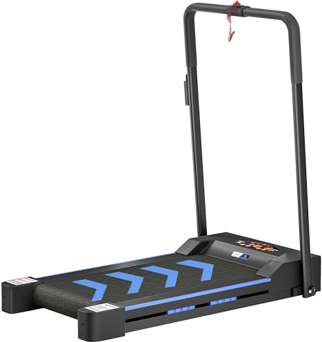 HOMCOM Tapis de Course électrique de Marche Pliable, Aosom.FR x FFHandball, 370 W, écran LCD, télécommande, Vitesse 1-6 Km/h, Acier Noir