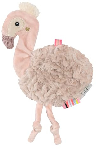 Fehn Knister-Flamingo – Activity-Rascheltier zum Greifen & Lauschen | Fördert Sinne und Motorik – zum Geräusche erzeugen und Spielen – für Babys und Kleinkinder ab Geburt
