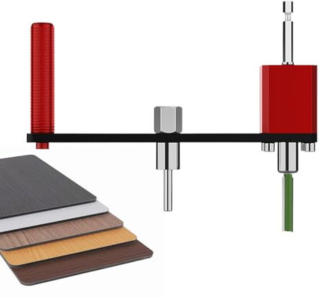 Tagliafori per Cartongesso - Fresa Circolare Regolabile per Piastrelle da Soffitto e Pareti | Utensile di Precisione per Fori Luci Incorporabili e Costruzioni