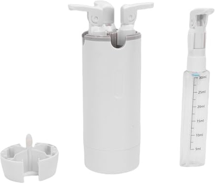 TARSHYRY Flacon Distributeur de Voyage 4 en 1, 4 Flacons de 30 ML étanches avec Joint d'étanchéité en Silicone intégré, pour Kit de Voyage de Toilette, approuvé TSA (White)