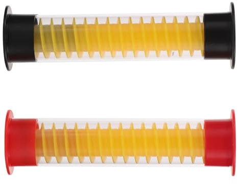 Homoyoyo Minuteur Jeu Société Lot de 2 Sablier Sonores 5 Secondes 13 CM Rouge et Noir pour Soirées et Jeux de Cartes Entre Amis