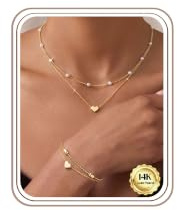 Kakonia Conjunto de Joyas Mujer Hipoalergénico Conjunto Collar y Pulsera-GP