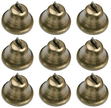 Ciondoli Pendenti Campana Campanelle Bronzo Antico 38mm per Decorazioni Ornamenti appese 20 Pezzi