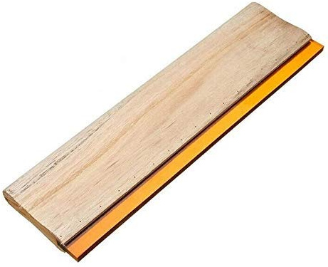 MACHSWON Silk Screen Printing Squeegee Wood Screen Handle Rubber Blade Scraper for Screen Printing 30CM