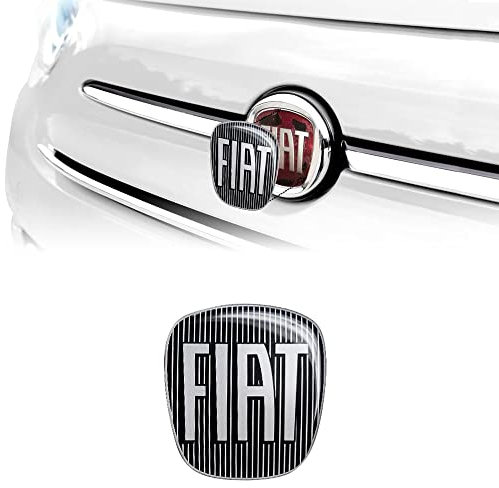 Fiat 14186A 3D Aufkleber Logo 500, Schwarz, 71 x 65 mm