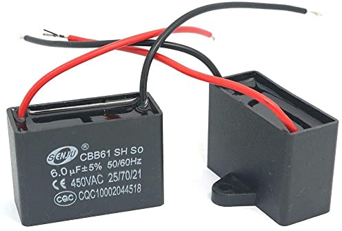 Fasizi 2st CBB61 6uF 450V AC 50/60Hz Luftkonditionering Fläktmotor Körkondensator