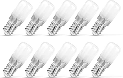 Perfect LED Kühlschrankbirnen - kaltweiß - 10er Set - E14 LED Lampe - Kühlschranklampe - 6000 K - 1,5 Watt