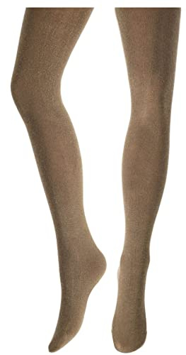 OVISSA Medias gruesas italianas para mujer de lana acrílica de 180 denier suaves opacas para mujer, medias elásticas sólidas con cintura reforzada de punta fuerte, medias tallas S-XL, Camello, S