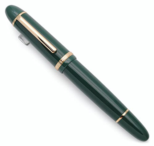 JINHAO X159 Resin Fountain Pen with Ink Converter (Fine Nib, Gold Clip-Dark Green)