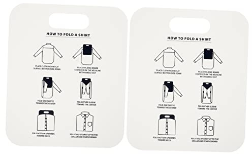KITANDOVE 2Pcs Shirt Folding Board PP Clothes Folder for Easy Laundry Organization Shirt Cardboard Sheet Garment Folding Tool for Adults Simple Shirt Lining Board