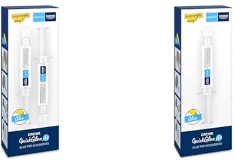 GROHE QUICKFIX - Kleber- Set für BadAccessoires & QUICKFIX - Kleber für BadAccessoires (geeignet für Marmor, Fliesen, Glas, Kunststoff, Holz, Metall etc., Aushärtungszeit 24 Stunden), 41127000