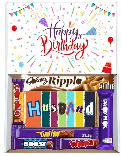 HUSBAND Chocolate Hamper - Birthday Gift for Husband - Happy Birthday Hubby - Gift for Him - Present for Husband - Letterbox Gift Hamper