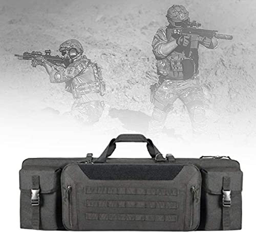 ANSNOW Doppelter Gewehrkoffer, 36 Zoll Weich Gepolsterte Taktische Karabiner-Waffentasche,E, Airsoft, Scharfschütze, Schrotflinte, Langwaffe, Schusswaffe, Militärtransport, Abschließbare Tragetasche