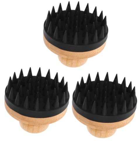 Healeved 3piezas Cepillo Masajeador De Cabelludo De Suave Para Limpieza y Relajación Ducha Cepillo De Masaje Para Tipo De Cabello Para Aliviar Picazón y El Crecimiento Capilar