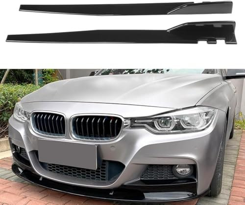 HAIYUN Auto-Seitenschweller für BMW F30 F80 M3 F82 M4 320i 325i 330i 335i 340i, Seitenschweller-Verlängerung, Rocker-Panel-Splitter, Styling-Zubehör,Glossy Black