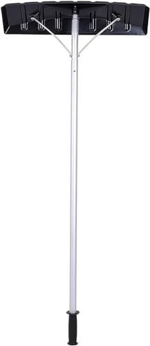 Pelles à neige Pelle à neige, râteau à toit télescopique Système de déneigement, tête en aluminium utilisée pour enlever la neige du toit Les accumulateurs de neige conviennent souvent aux outils de