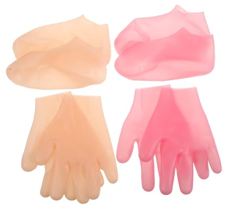 FRCOLOR Teiliges Silikon Fuß Handpflege Intensiver Feuchtigkeitsmaske Elastische Feuchtigkeitssocken Und Handschuhe Gegen Trockene Rissige Haut Hornhautschutz Für Damen Und Herren