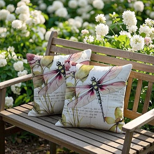 Cirzone Kissenbezug 45x45 2er Set Outdoor Kissen Leinen, Boho Deko für Deko Wohnzimmer, Garten, Balkon