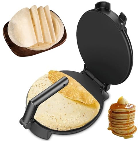 1400w Electric Roti Maker, Non-stick Chapati & Tortilla Machine With Adjustable Temperature & Handle, Double-sided Heating, Multi-function Crepe Press For Pancakes & Pizza