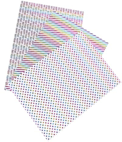 ERINGOGO 3rollen Geschenkpapier für Geburtstage Feste und Partys Präsentpapier aus Glattem Material Leicht Zuschneidbar und Haltbar für Geschenkverpackung