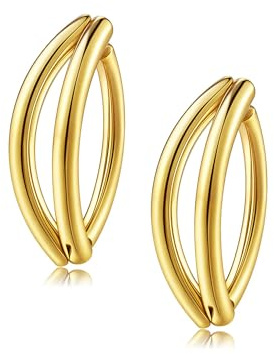 JSDDE Edelstahl Bauchnabelpiercing Ring 1.6mm/14ga 10mm Bauch Clicker Piercing Bauchnabelringe Silber Gold