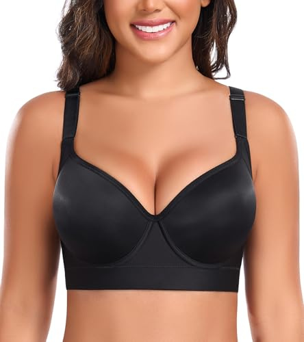DotVol Sujetador Escote Profundo para Mujer Push Up con Aros corsé Diario