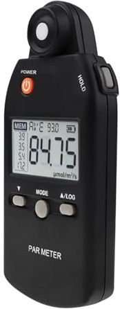 YVAAASIYC PAR Meter Lux Meter PPFD Sensor Full-Spectrum User-Friendly Record Function Indoor Outdoor Plant Light Meter Large LCD