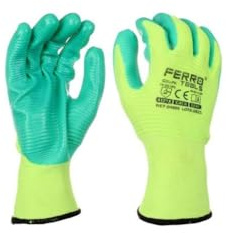 DRW Guantes Trabajo nitrilo sin Costura 4121X Grip 13 Verdes 12 Juegos Talla XL
