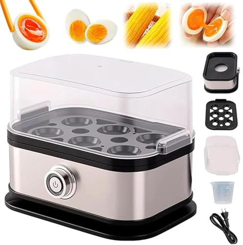 Sunny Side Master Egg Cooker, Smart Egg Cooker with Auto Shut, 2025 New Rapid Eggs Cooker Electric, Fast Cooking, 6 Egg Capacity, For Eggs, Dumplings, Veggies