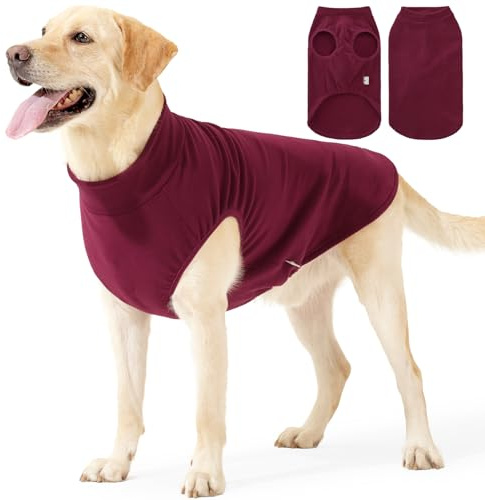 PAWIVID Hundepullover, Warmer Winter Hundmantel, Fleece Pullover und Pyjama-Sweatshirt, Hund Weste für Kleine, Mittelgroße und Große Hunde, Weiche Haustierkleidung (Rot, XS)