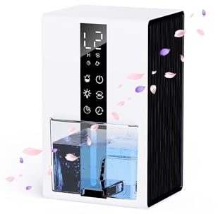 Deumidificatore Casa con 1800ml, Deumidificatore Casa Muffa con Modalità Sospensione e Timer 6-48 Ore, Controllo Umidità Auto (≥50% RH),Sbrinamento Auto & Spegnimento, Luci LED a 7 Colori(Versione I)